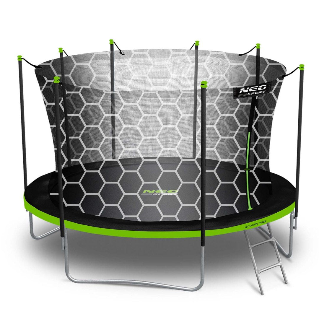 Garden trampoline 14ft/435cm with inner net and ladder Neo-Sport Kind with net