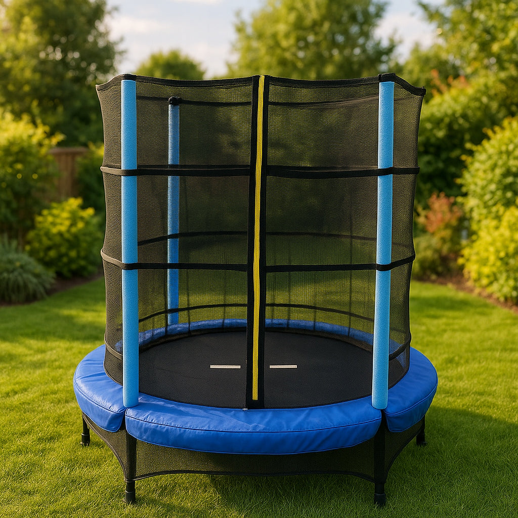Garden trampoline 4,5ft 137cm for children fitnes solid safety net Number of springs/ropes 36