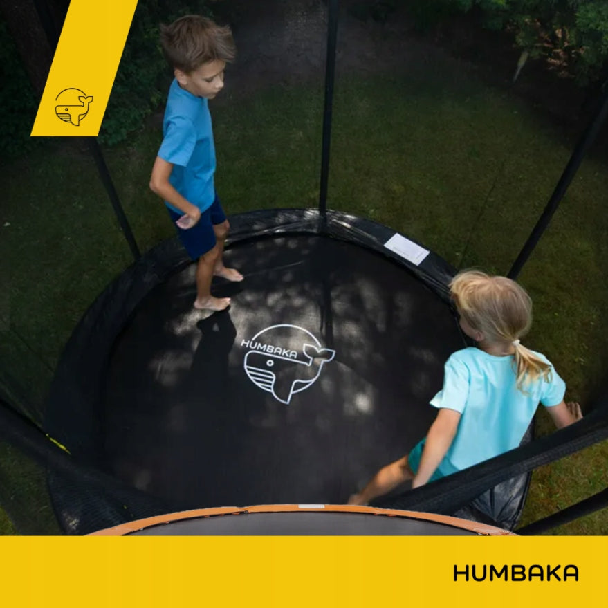Garden trampoline HUMBAKA Super 312 cm net ladder orange 10 Ft Kid's age 4+ years