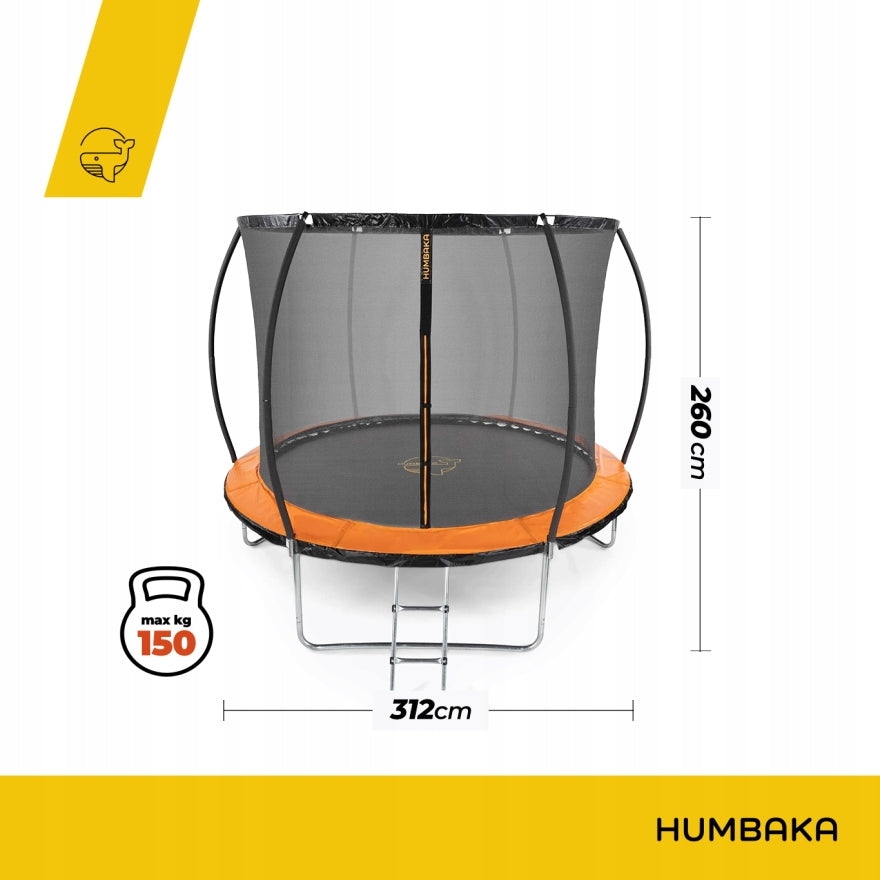 Garden trampoline HUMBAKA Super 312 cm net ladder orange 10 Ft Manufacturer code HBK-B4I001-OR