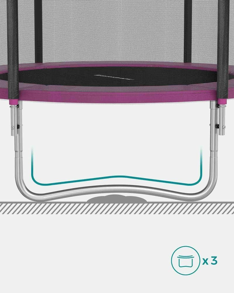 Garden trampoline Songmics - 183cm in diameter, with safety net Height from ground level 50 cm
