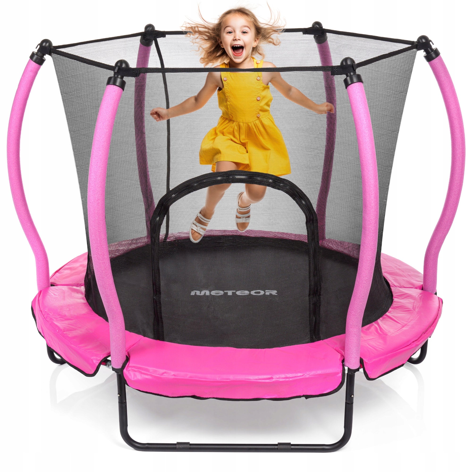 Garden trampoline for children with safety net Meteor 140 cm