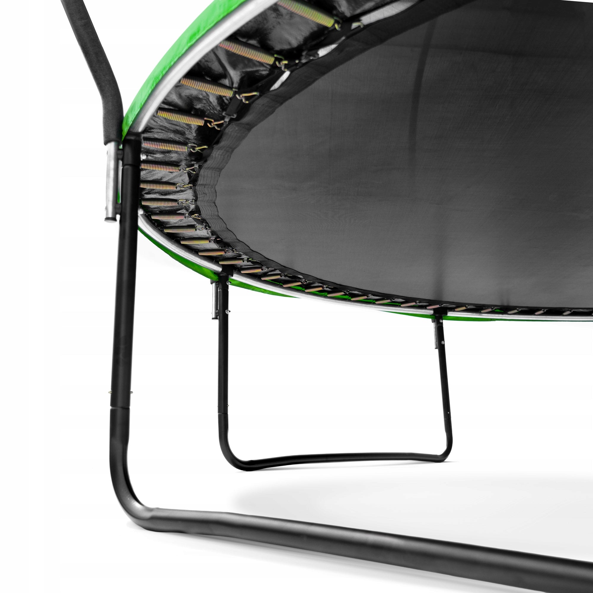 Garden trampoline large for children ladder with inner net Meteor 8ft Height from ground level 75 cm