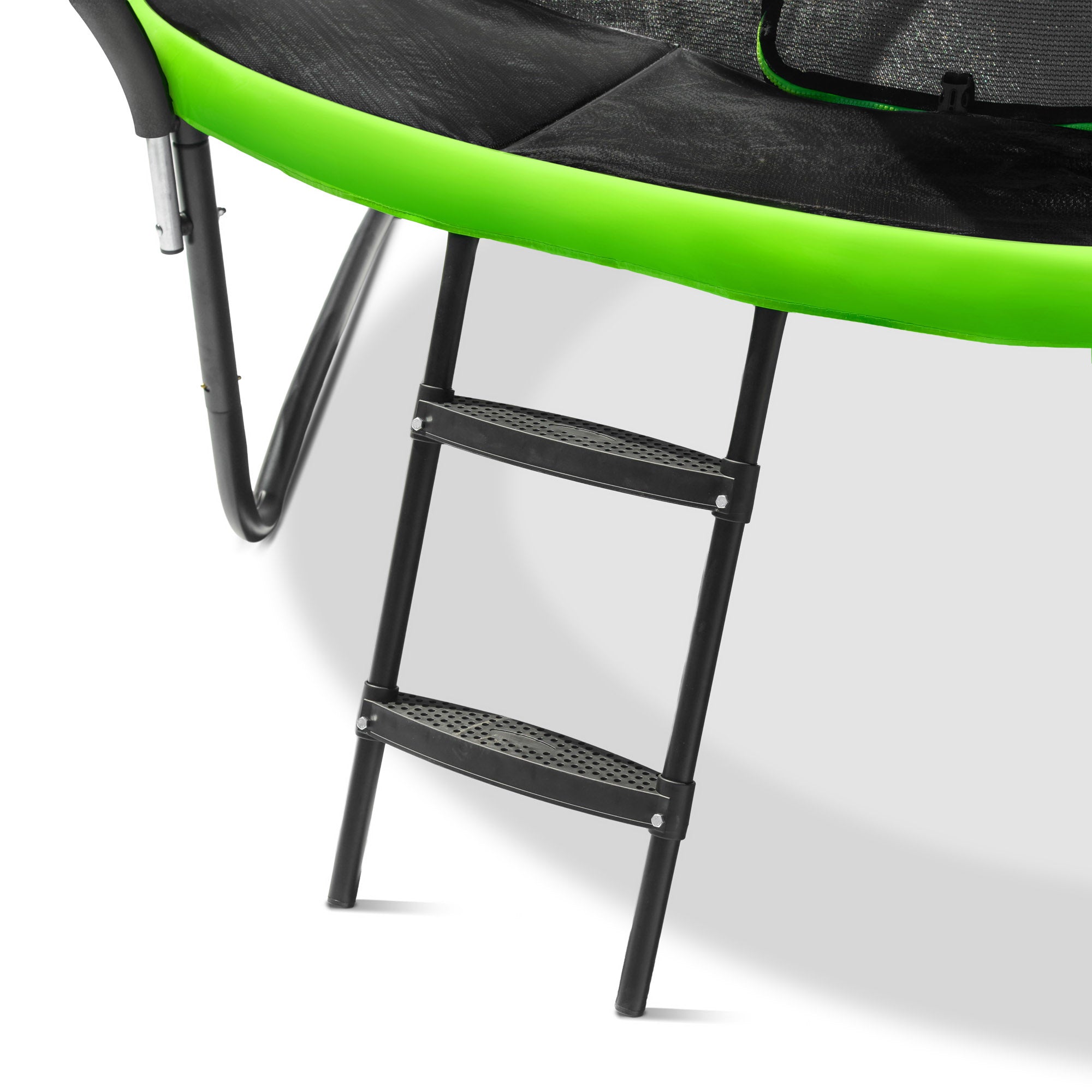 Garden trampoline large for children ladder with inner net Meteor 8ft Total height 215 cm