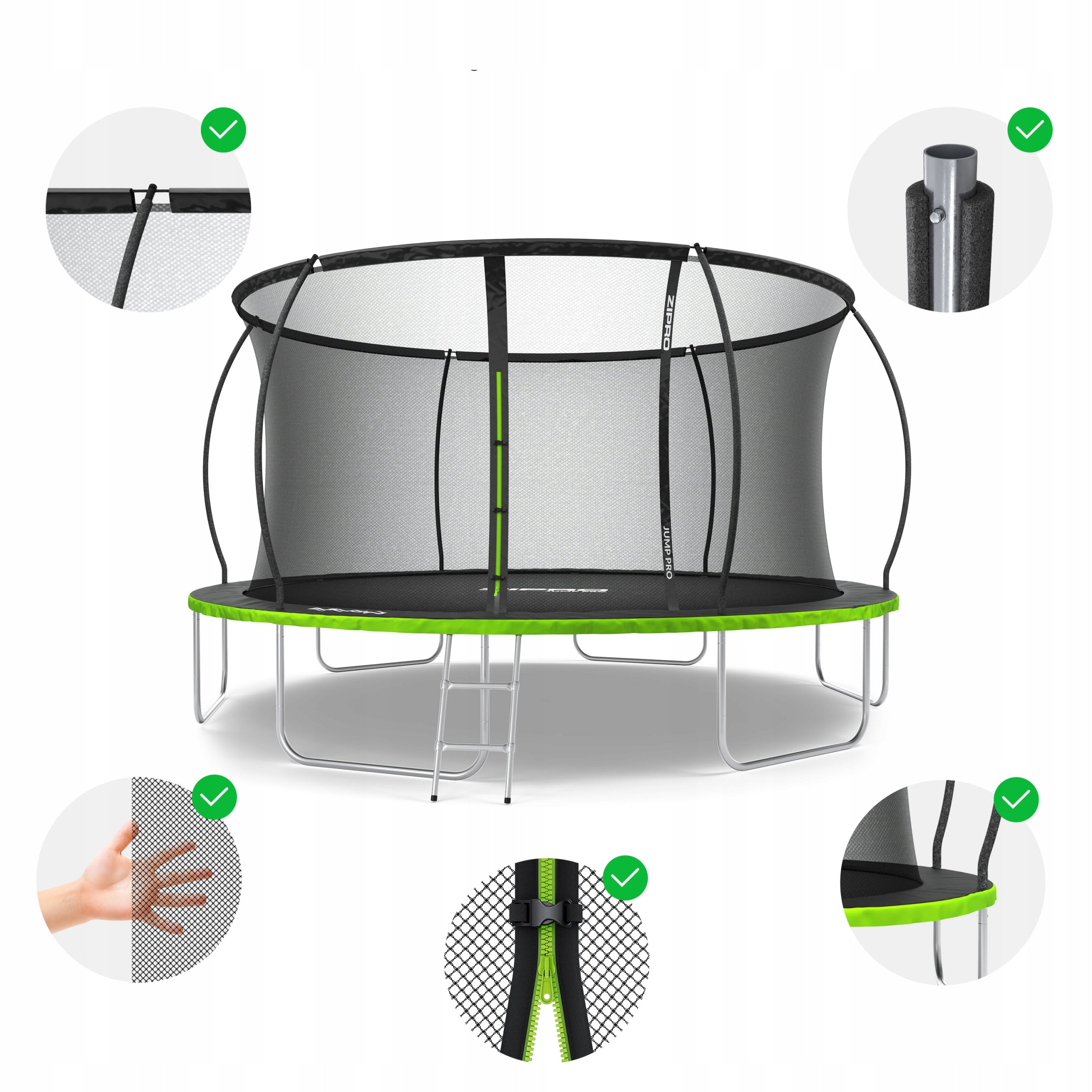 Garden trampoline with indoor net for children 435cm 14FT - Zipro Brand Zipro