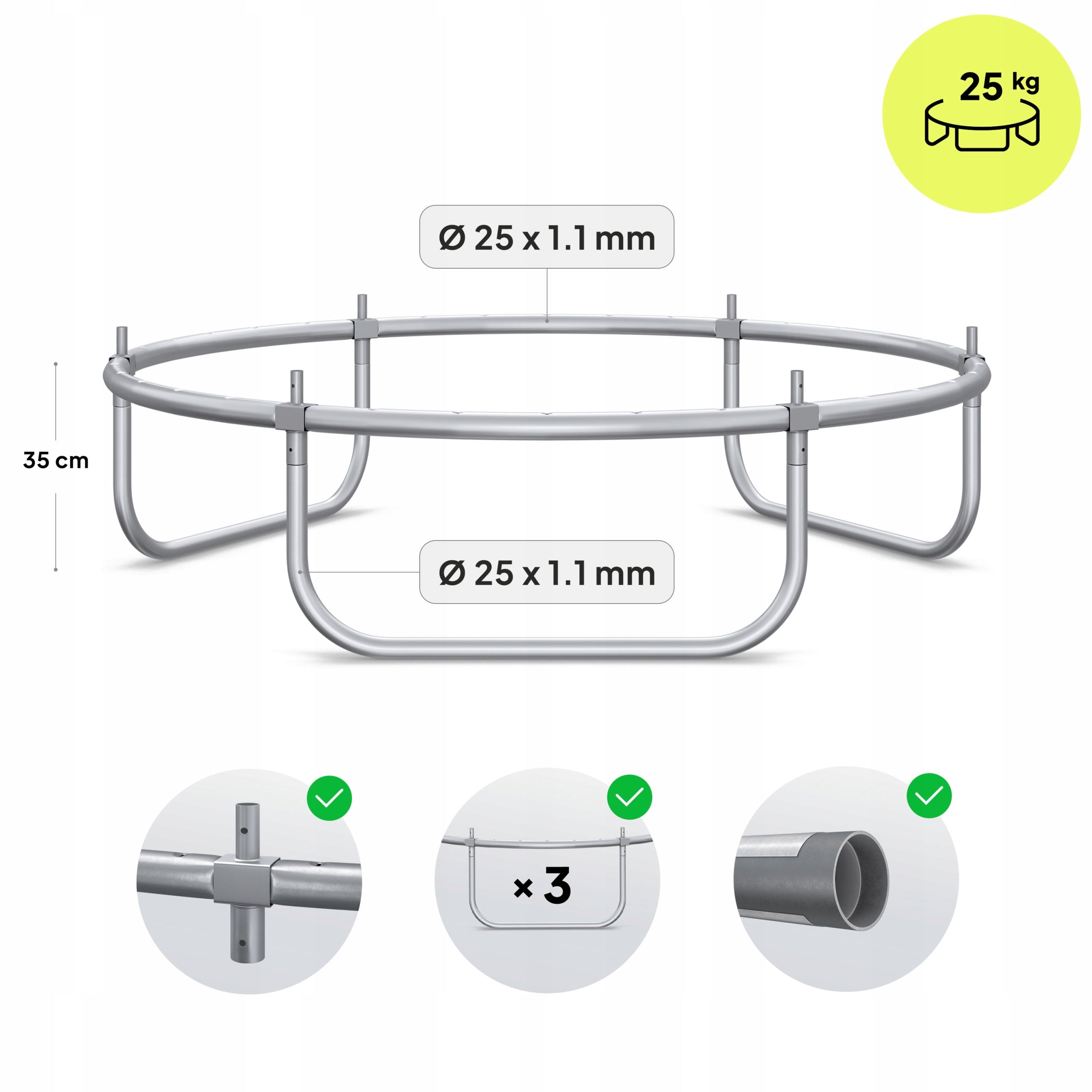 Garden trampoline with outdoor net for children 4FT 127cm - Zipro Manufacturer code 12578742