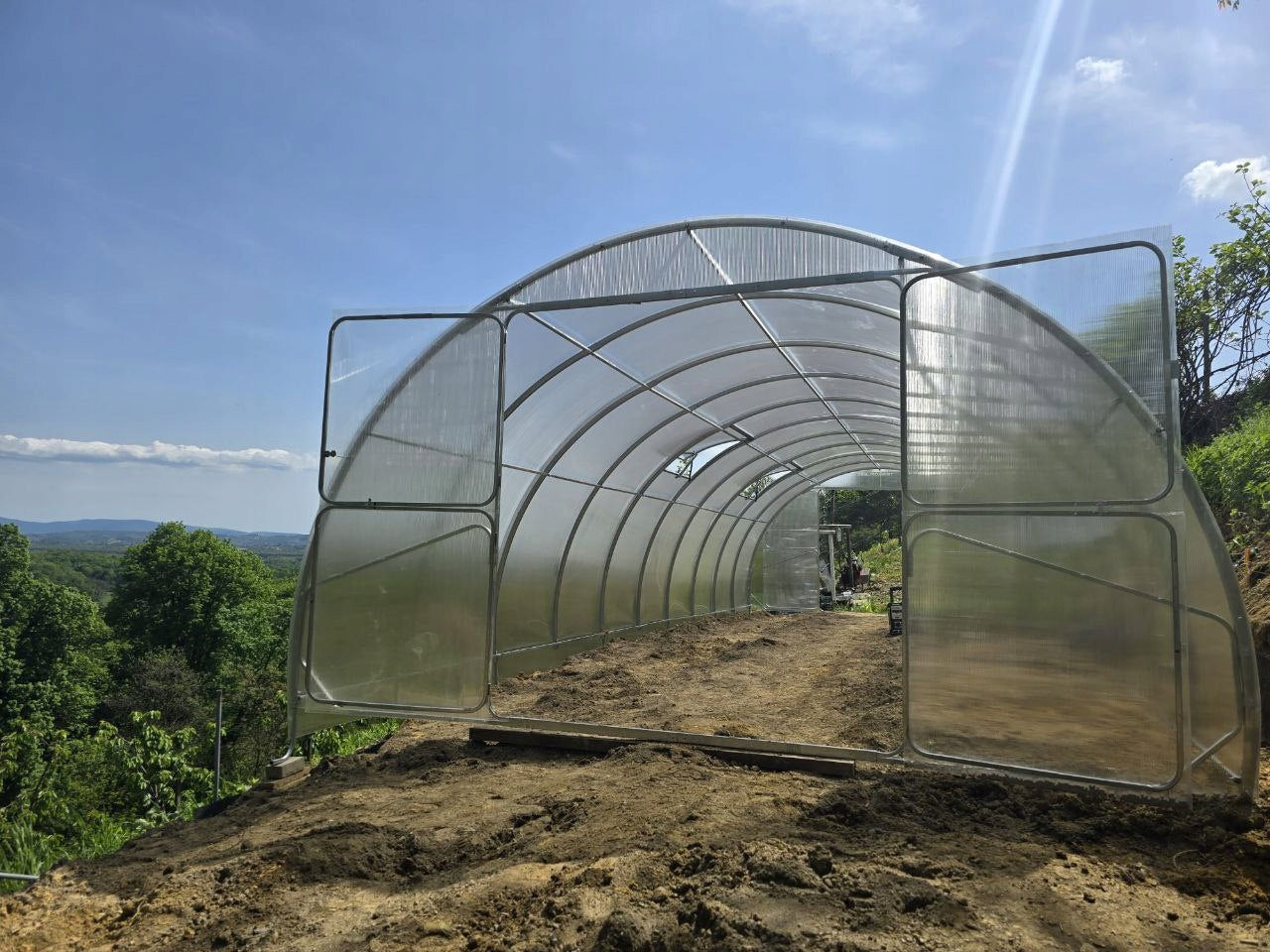 Garden tunnel greenhouse polycarbonate 6mm PROSTOR 4x6m profile 20x40mm Length 6 m