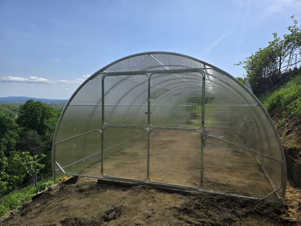 Garden tunnel greenhouse polycarbonate 6mm PROSTOR 4x6m profile 20x40mm Manufacturer code SSS010006