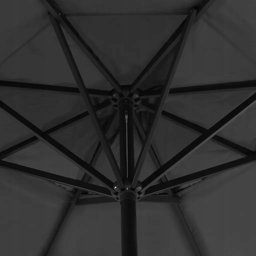 Garden umbrella on aluminium post, 500 cm, anthracite Diameter/width 500 cm