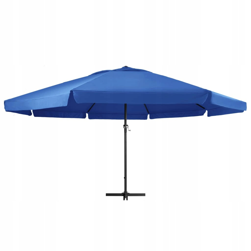 Garden umbrella on aluminium post, 500 cm, blue Kind classic