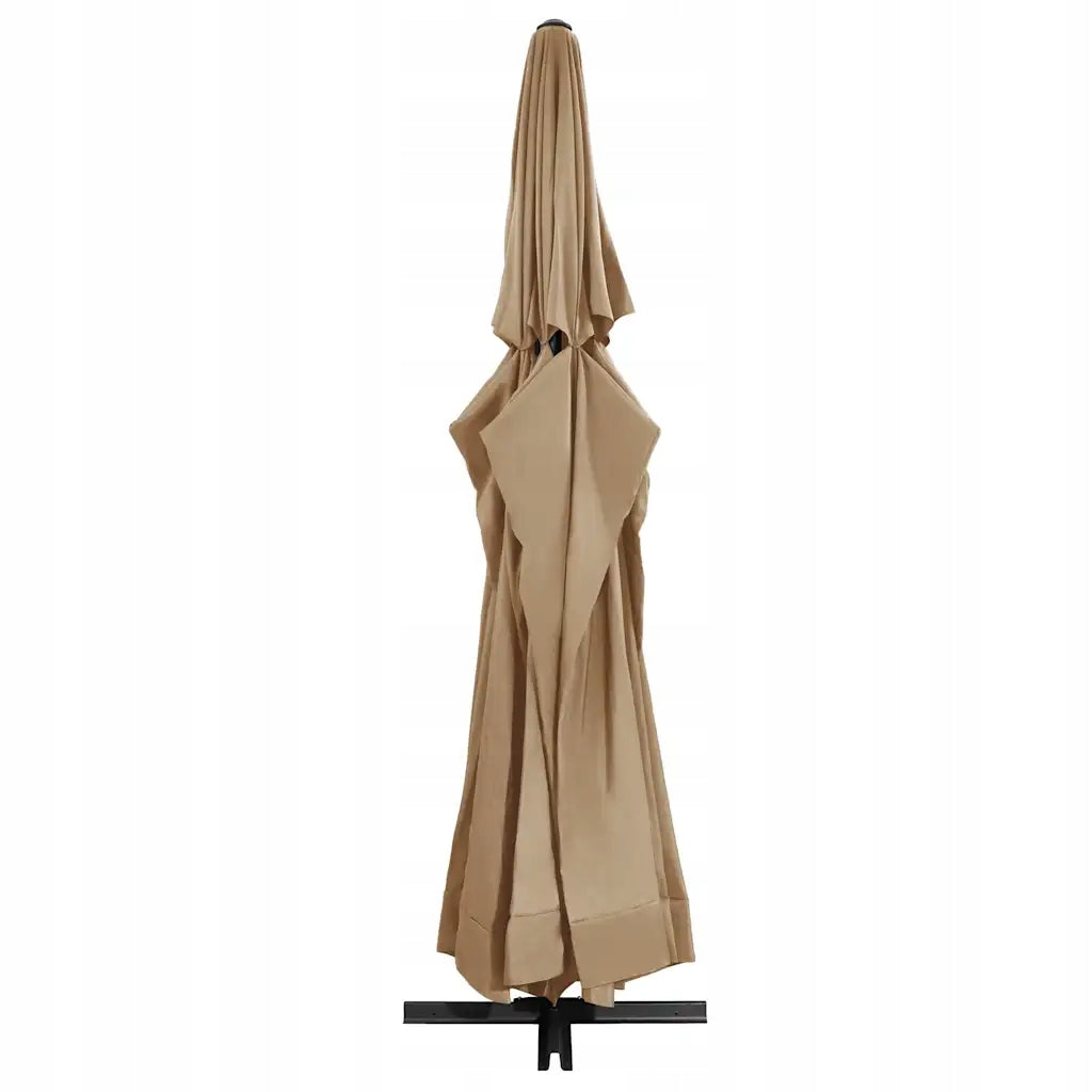 Garden umbrella on aluminium post, 600 cm, taupe Diameter/width 6 cm
