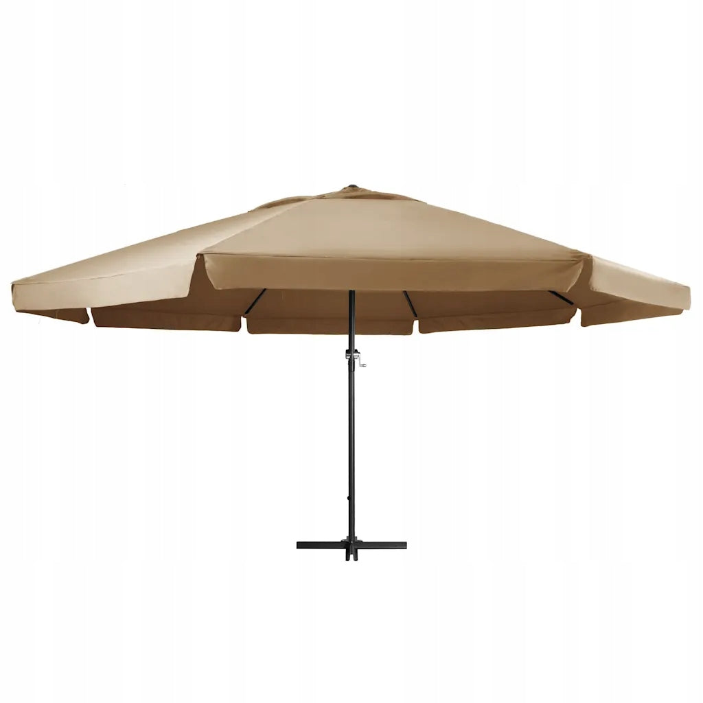 Garden umbrella on aluminium post, 600 cm, taupe Manufacturer VidaXL