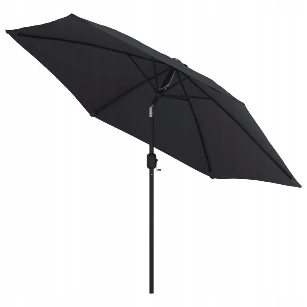 Garden umbrella on metal post, 300 cm, black Manufacturer VidaXL