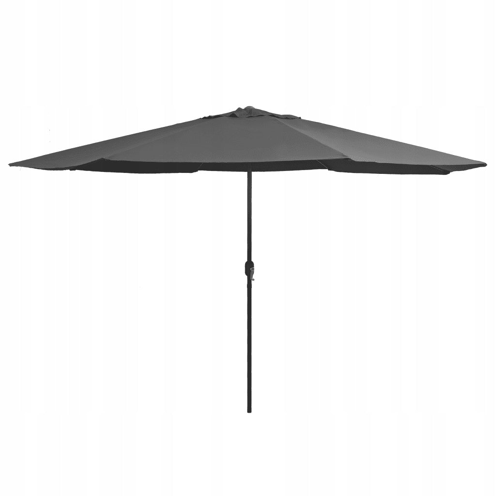 Garden umbrella on metal post, 390 cm, ant