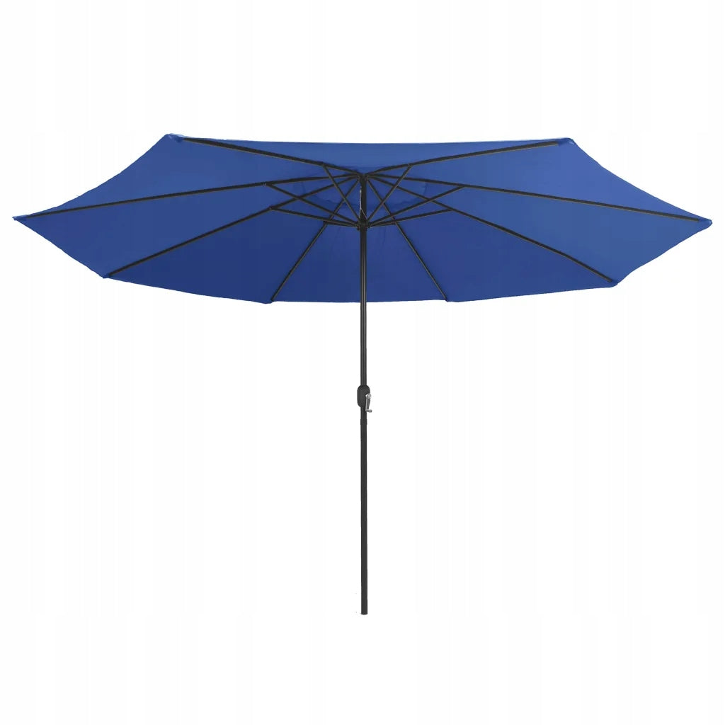Garden umbrella on metal post, 390 cm, blue Manufacturer VidaXL