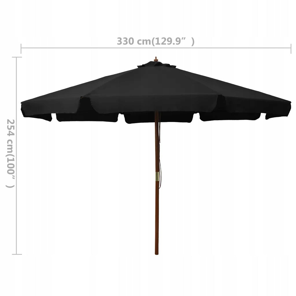 Garden umbrella on wooden post, 330 cm, cz Manufacturer code 47218