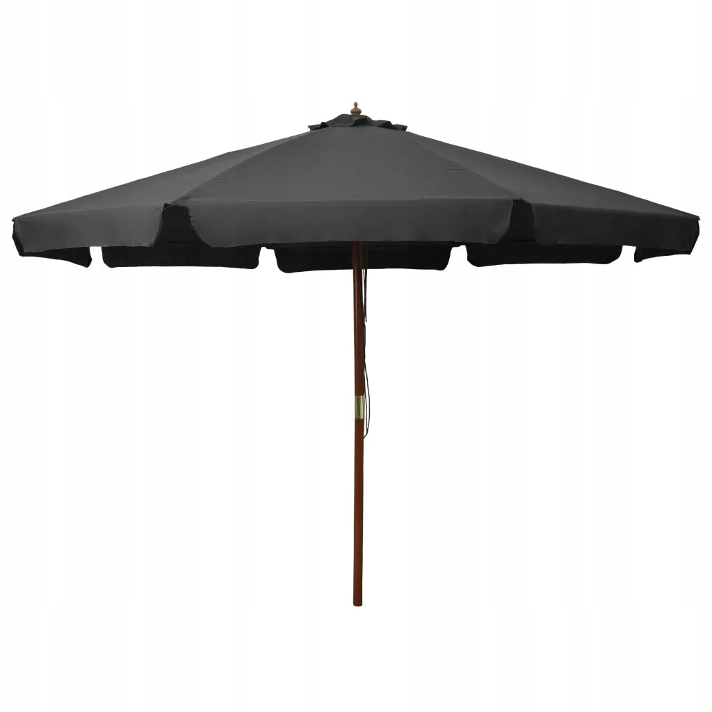 Garden umbrella on wooden post, 350 cm, an