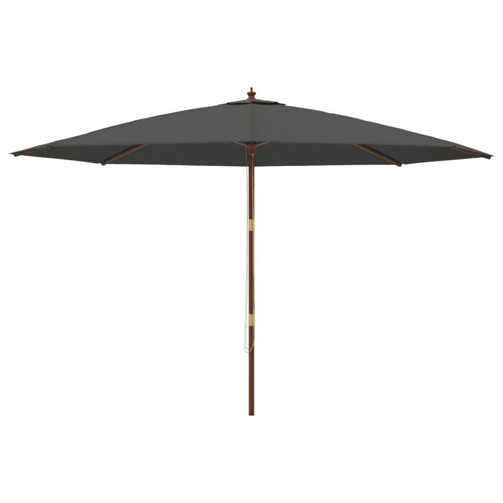 Garden umbrella on wooden post, anthracite Manufacturer VidaXL