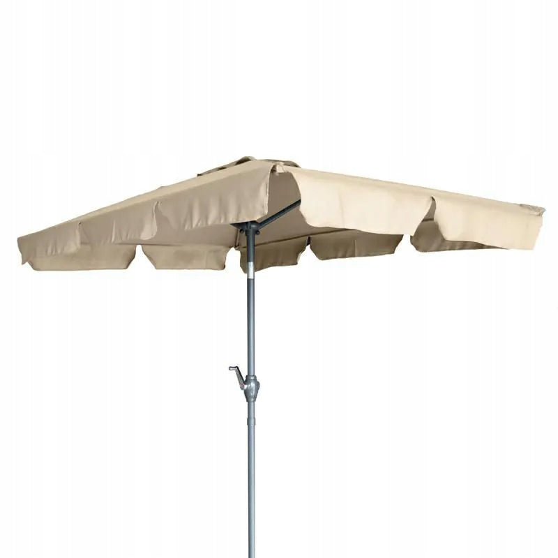 Garden umbrella rectangular adjustable DENVER 2x1,3 m beige
