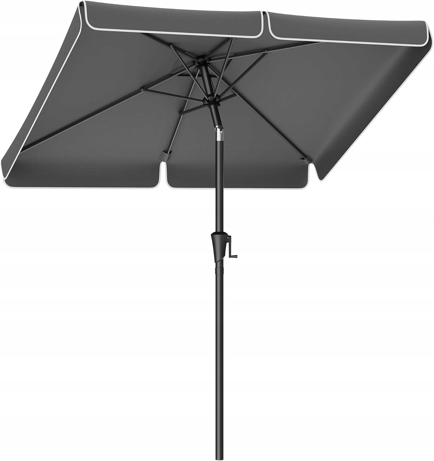 Garden umbrella tilting UV protection grey rectangular 200x150 cm