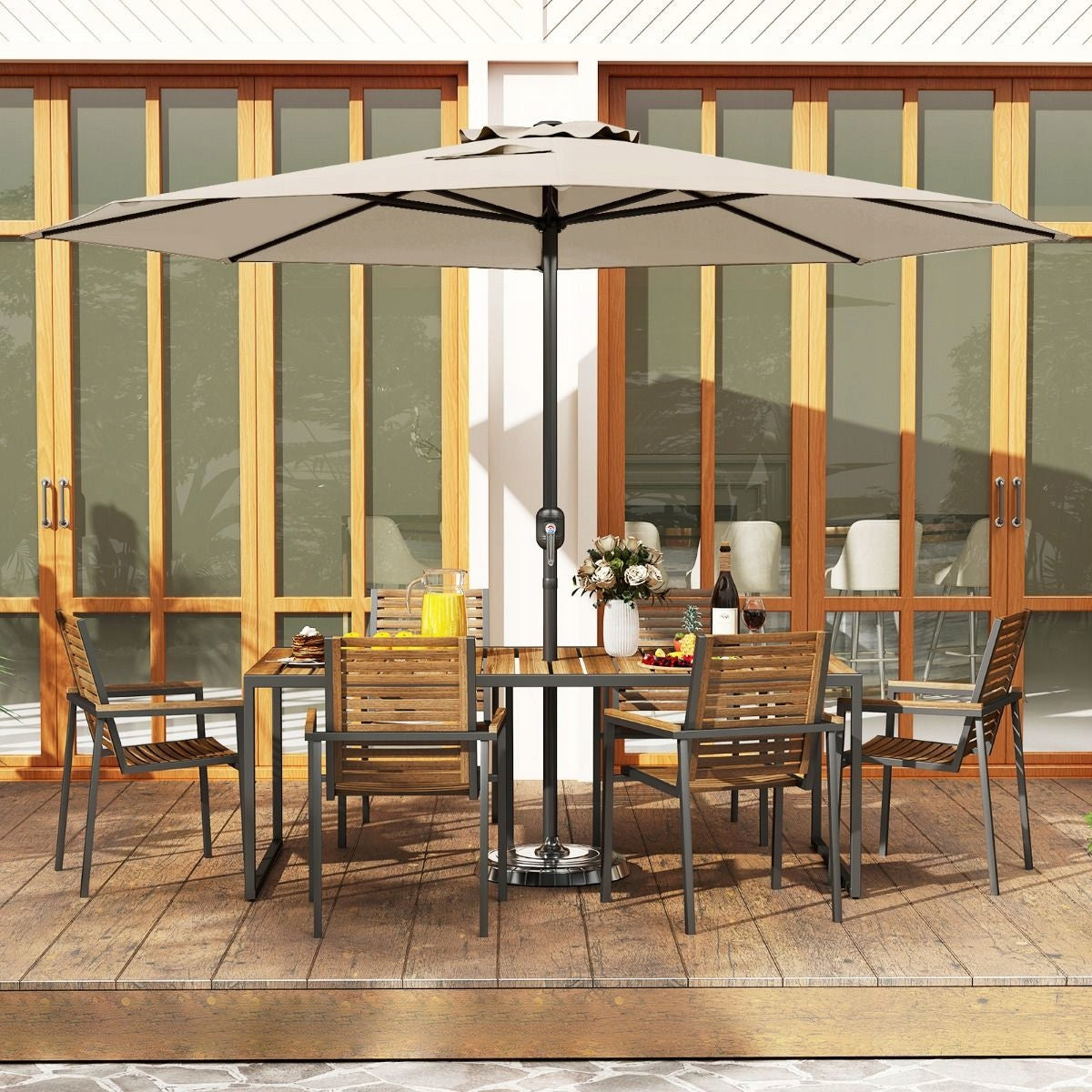 Garden umbrella with crank Patio umbrella 350 cm Manufacturer code NP12131GR