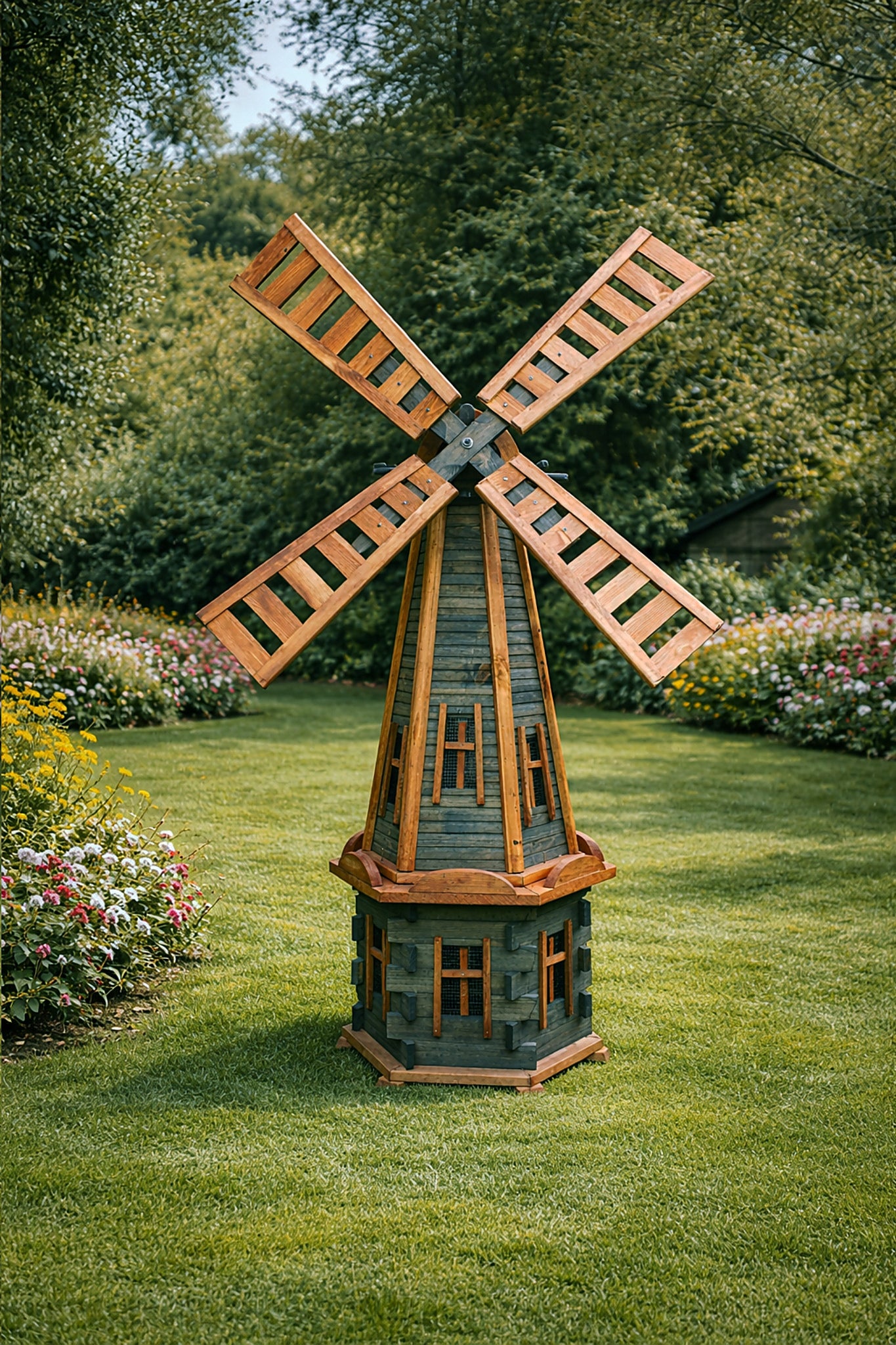 Garden windmill with LED illumination 170cm anthracite Manufacturer code W77_S