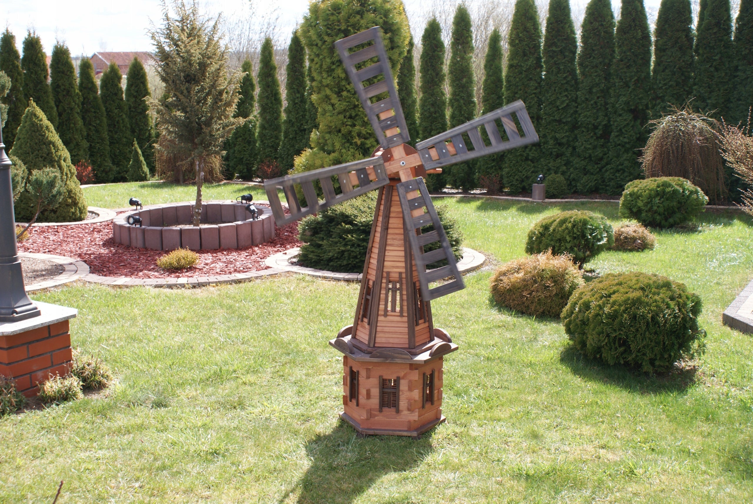 Garden windmill with solar LED lighting 170cm for garden Polish Manufacturer code W71_S