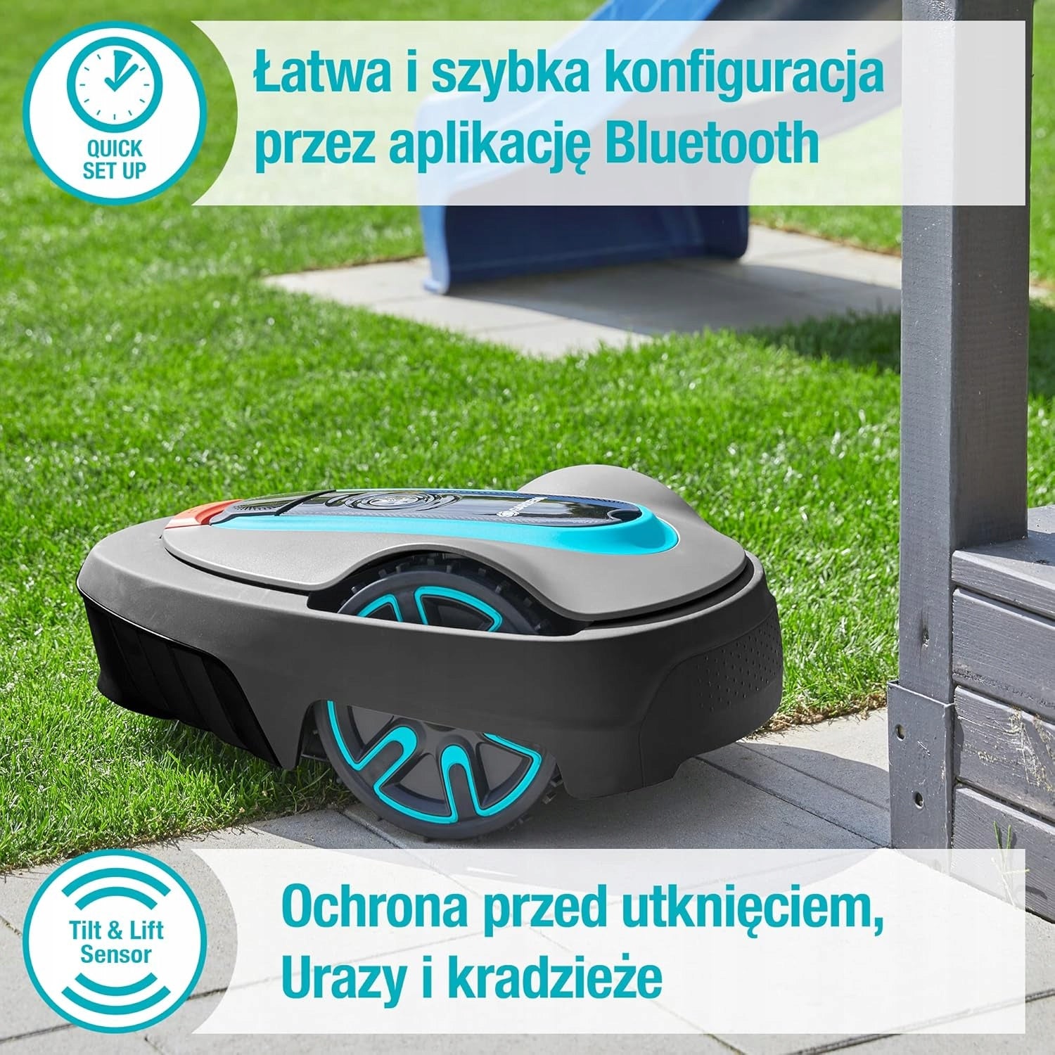 Gardena Sileno life 15102-32 1000 m2 Alarm Bluetooth connectivity Mowing width 22 cm