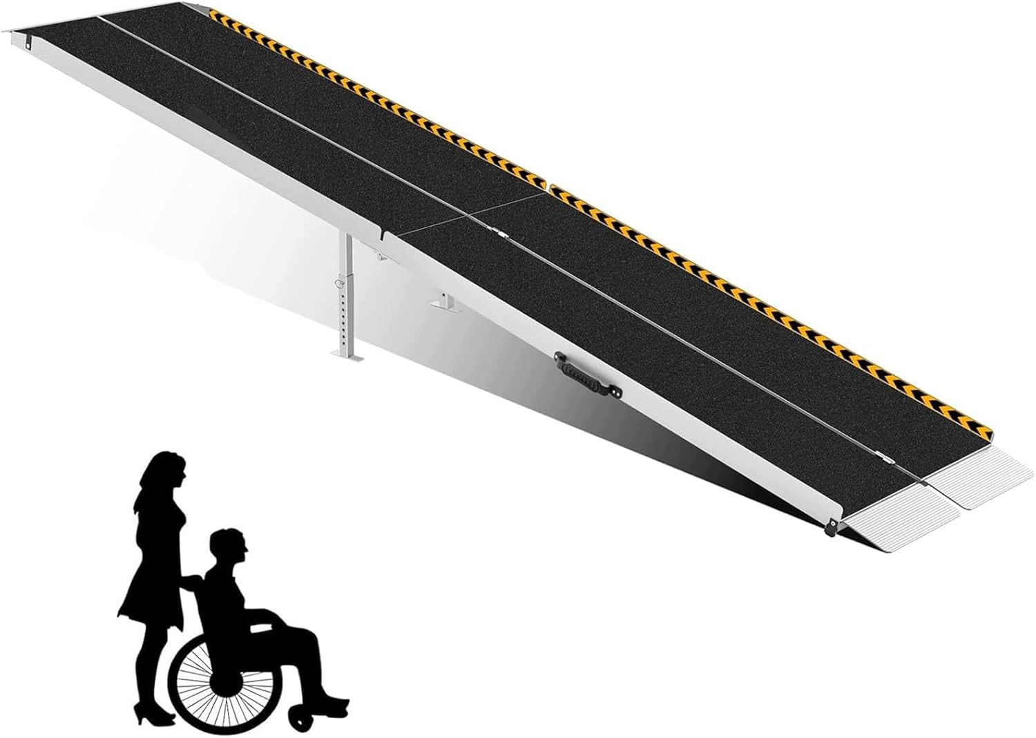 Gardhom Wheelchair Ramp 365cm Folding Non-Slip 362kg