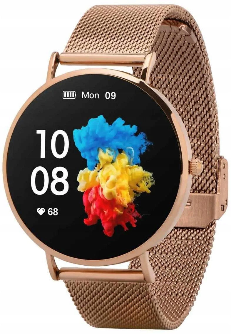 Garett Smartwatch Verona zlatá, ocel