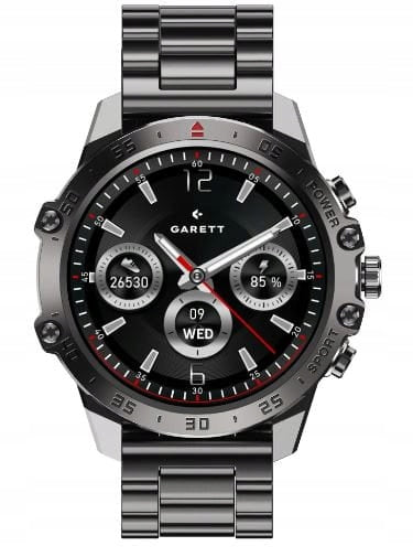 Garett V14 Black Steel Smartwatch Bluetooth Talk IP68 Sport Manufacturer code V14 czarny stalowy