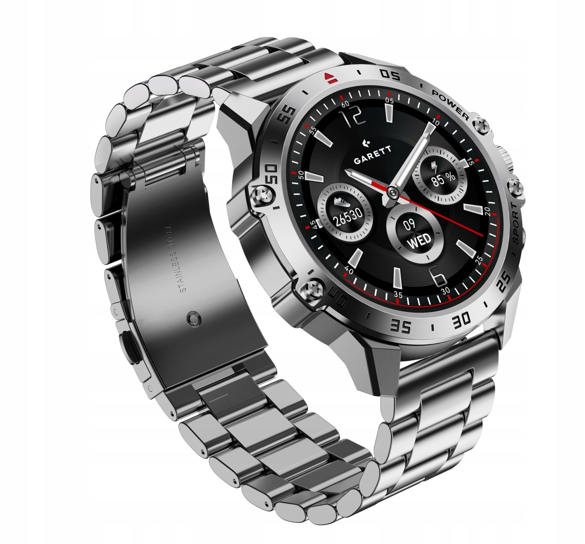Garett V14 Silver Steel Bluetooth Smartwatch Talk IP68 Sport Manufacturer code V14 srebrny stalowy