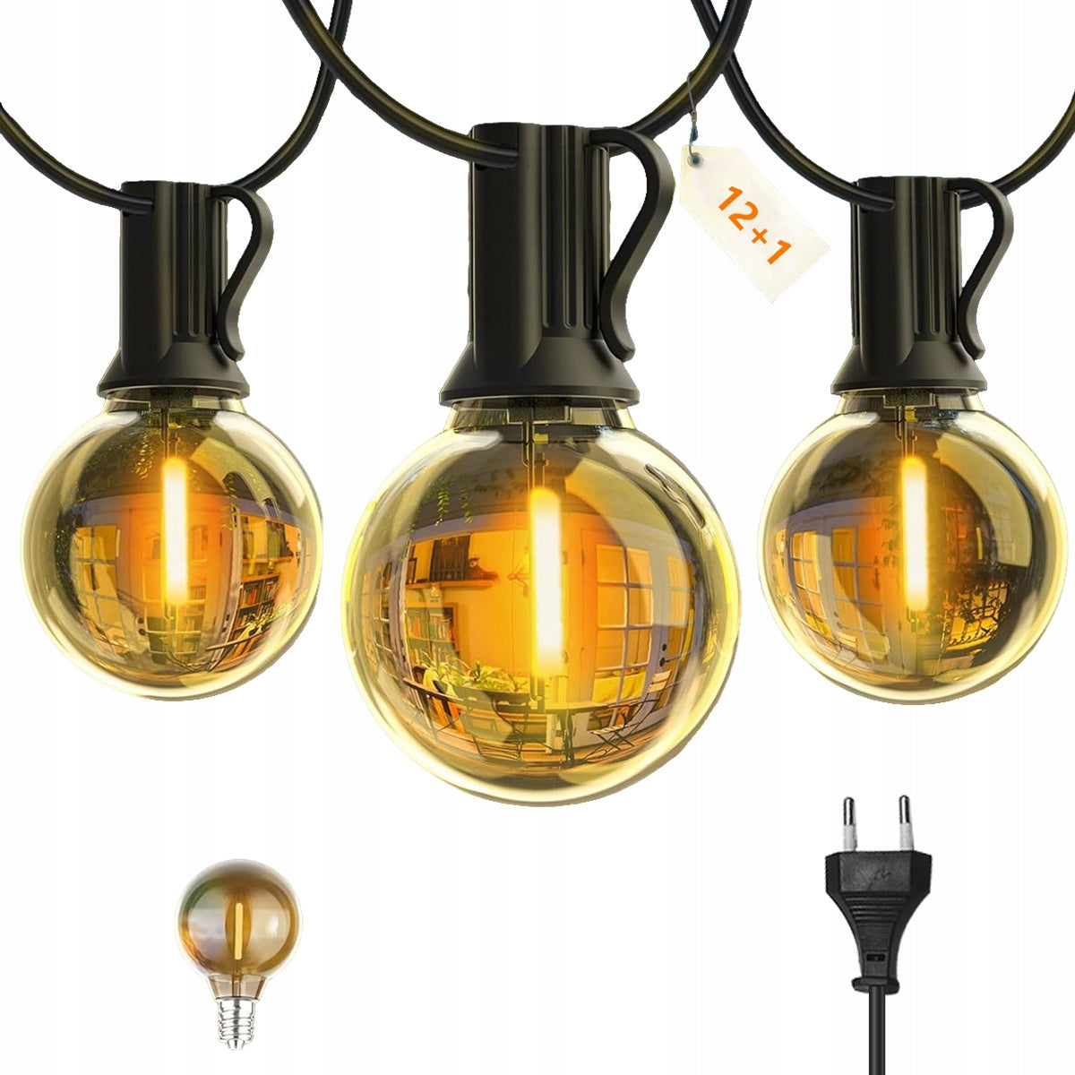 Garland Garden Lights 10m 13pcs Waterproof Light Chain Cord