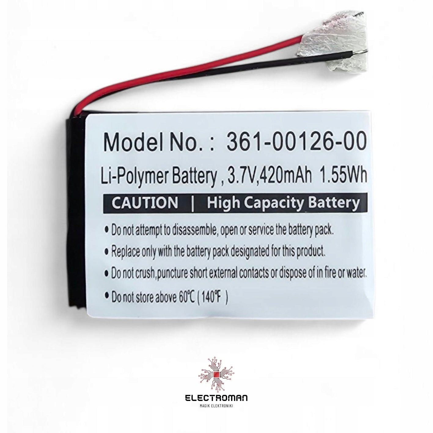 Garmin 361-00126-00 Li-Polymer 420mAh Fenix 6X/Tactix Delta Battery