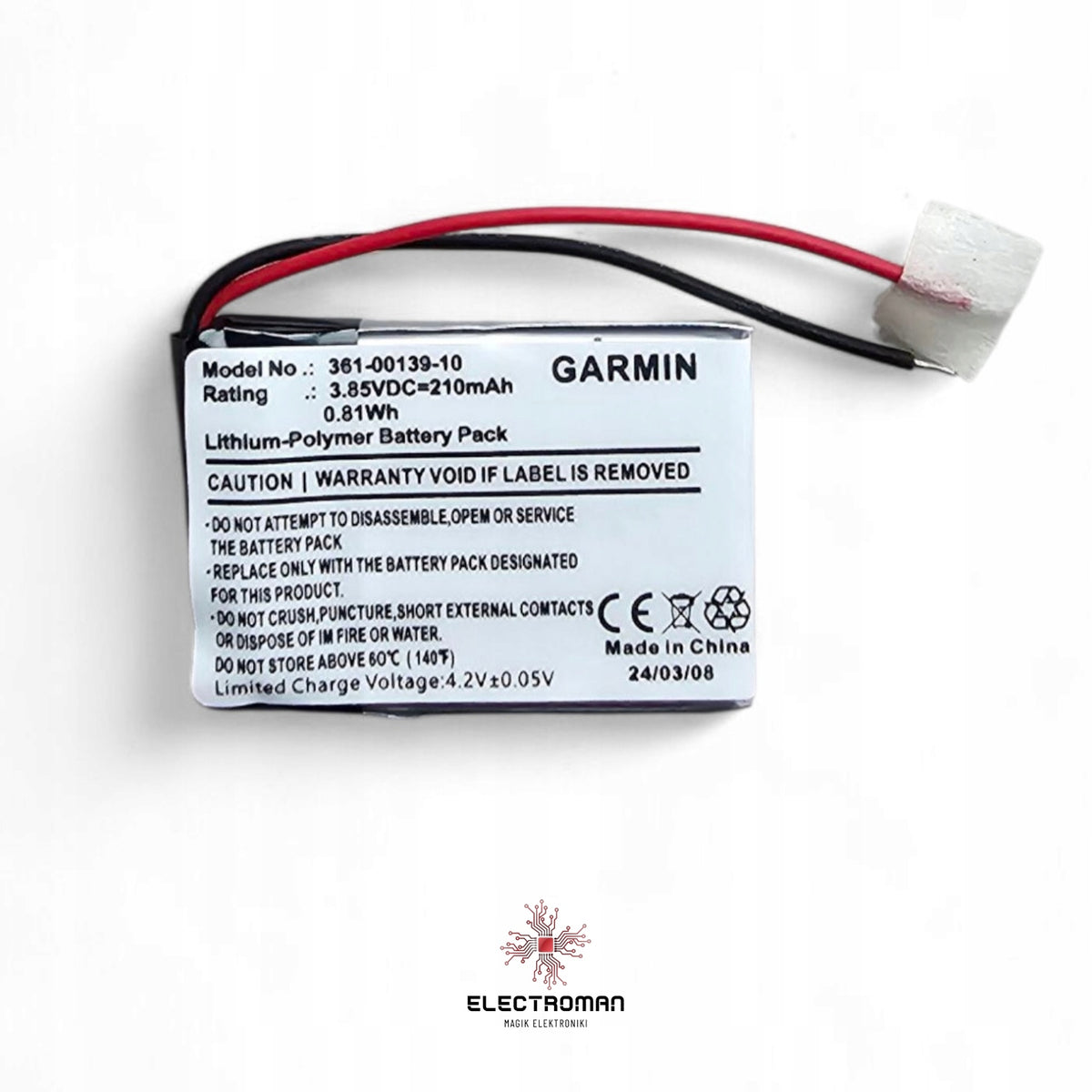 Garmin Battery 361-00139-10 210mAh 3.85V Vivoactive Forerunner