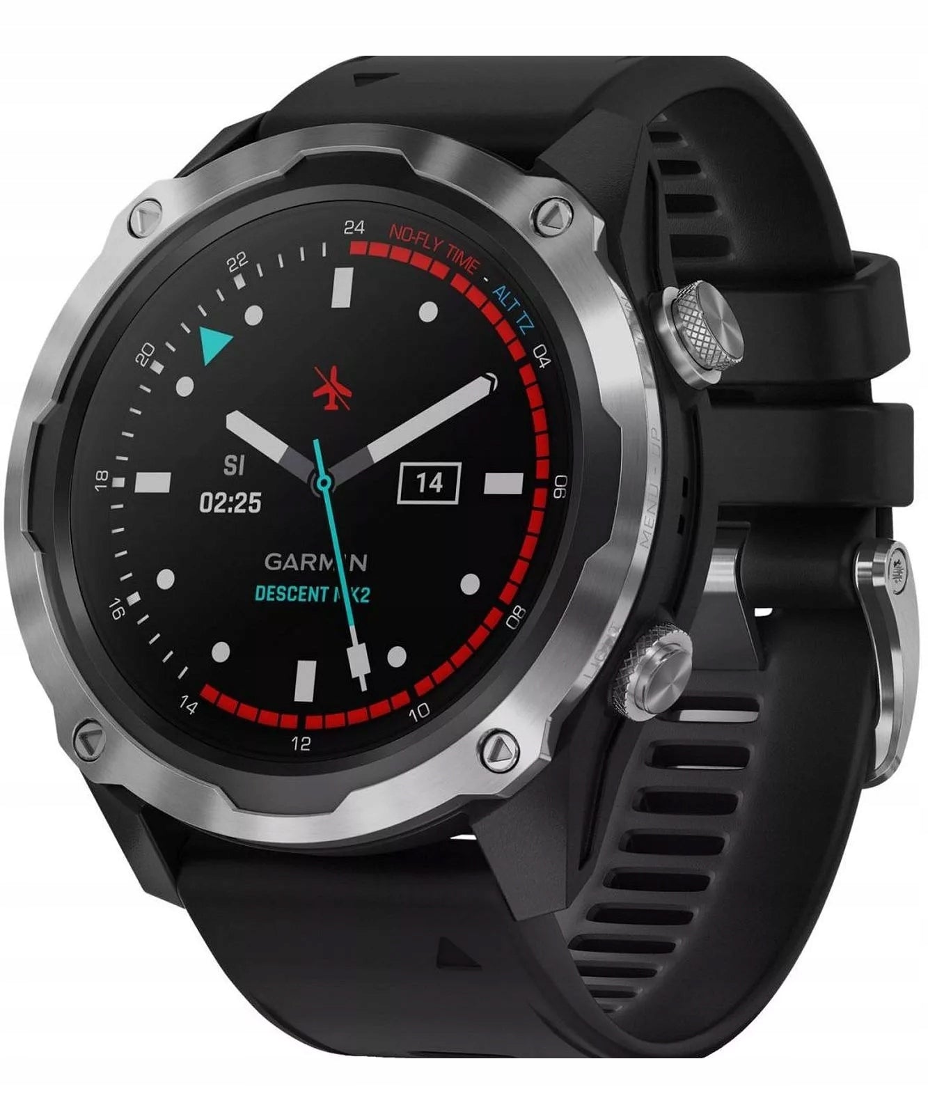 Garmin Descent Mk2 Stainless Steel with Black Band