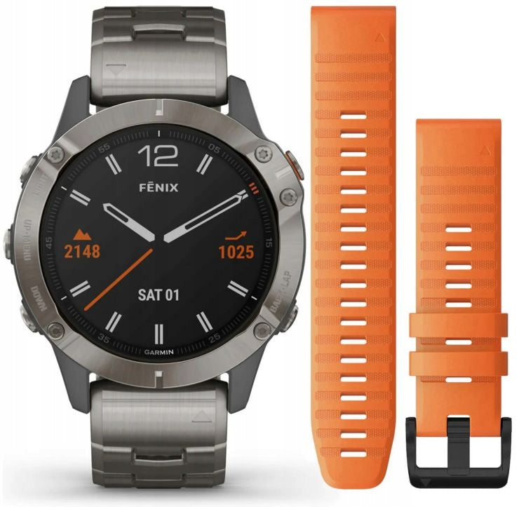Garmin Fenix 6 Pro Sapphire Titanium with Bracelet 010-02158-23 Packaging status original