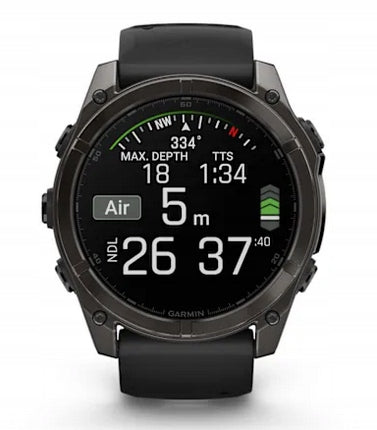 Garmin Fenix 8 51 mm AMOLED Sapphire Carbon Grey DLC with PL TOPO 2026.1 Manufacturer code 010-02905-21