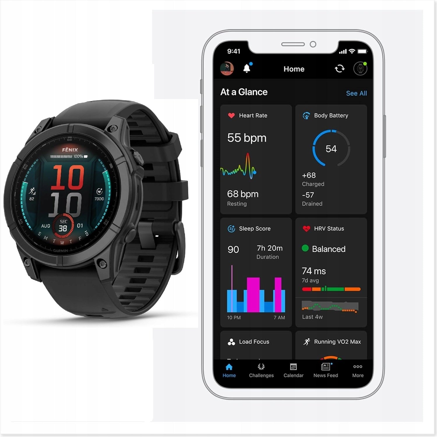 Garmin Fenix E AMOLED 47mm Slate Multifunctional TOPO Sports Watch