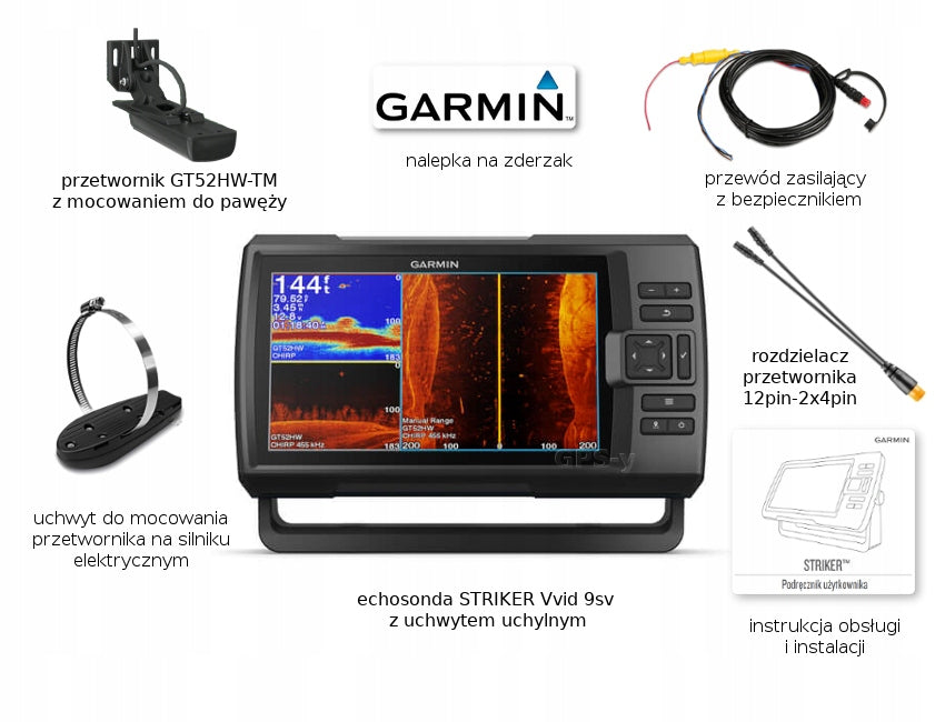 Garmin STRIKER Vivid 9sv + GT52HW-TM SideVü ClearVü transducer Manufacturer code 010-02554-01