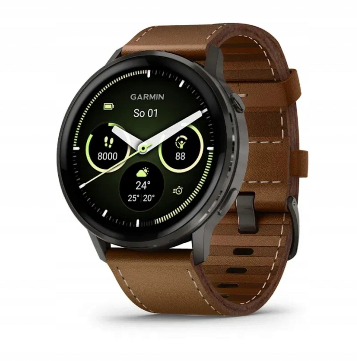 Garmin Venu 4 45 mm Slate s koženým a silikonovým řemínkem Brand Garmin