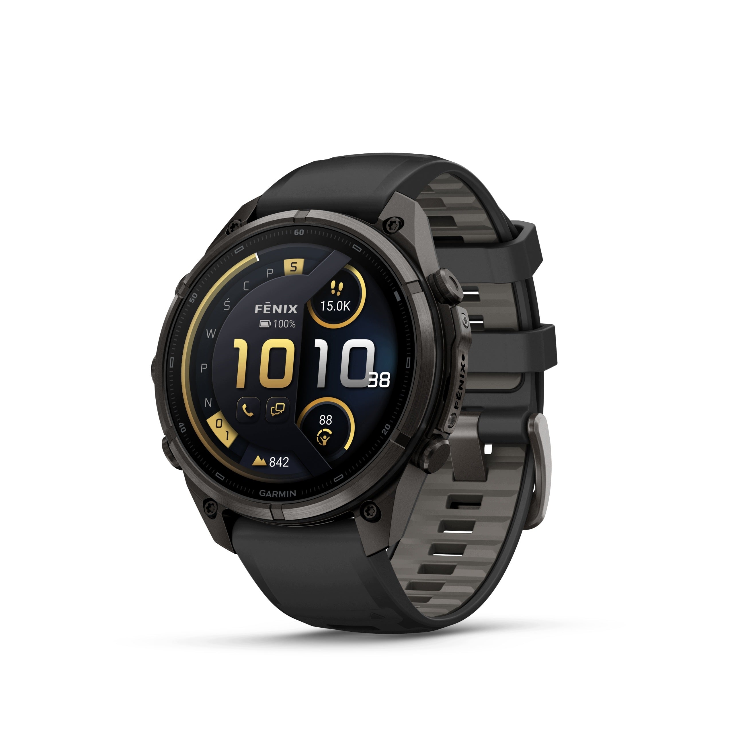 Garmin fenix 9 Pro inReach 47mm Titanium Carbon Gray (DLC) with Black Strap