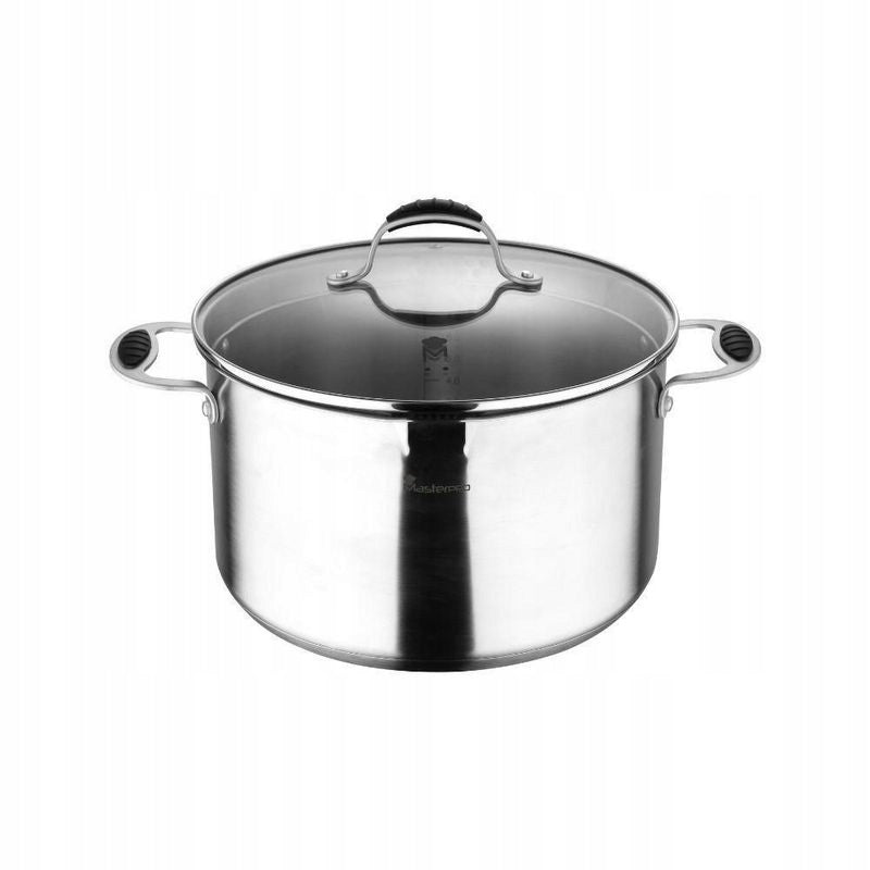 Puodas su stikliniu dangčiu Masterpro 5,2 L Nerūdijantis plienas Sidabras (24 cm)