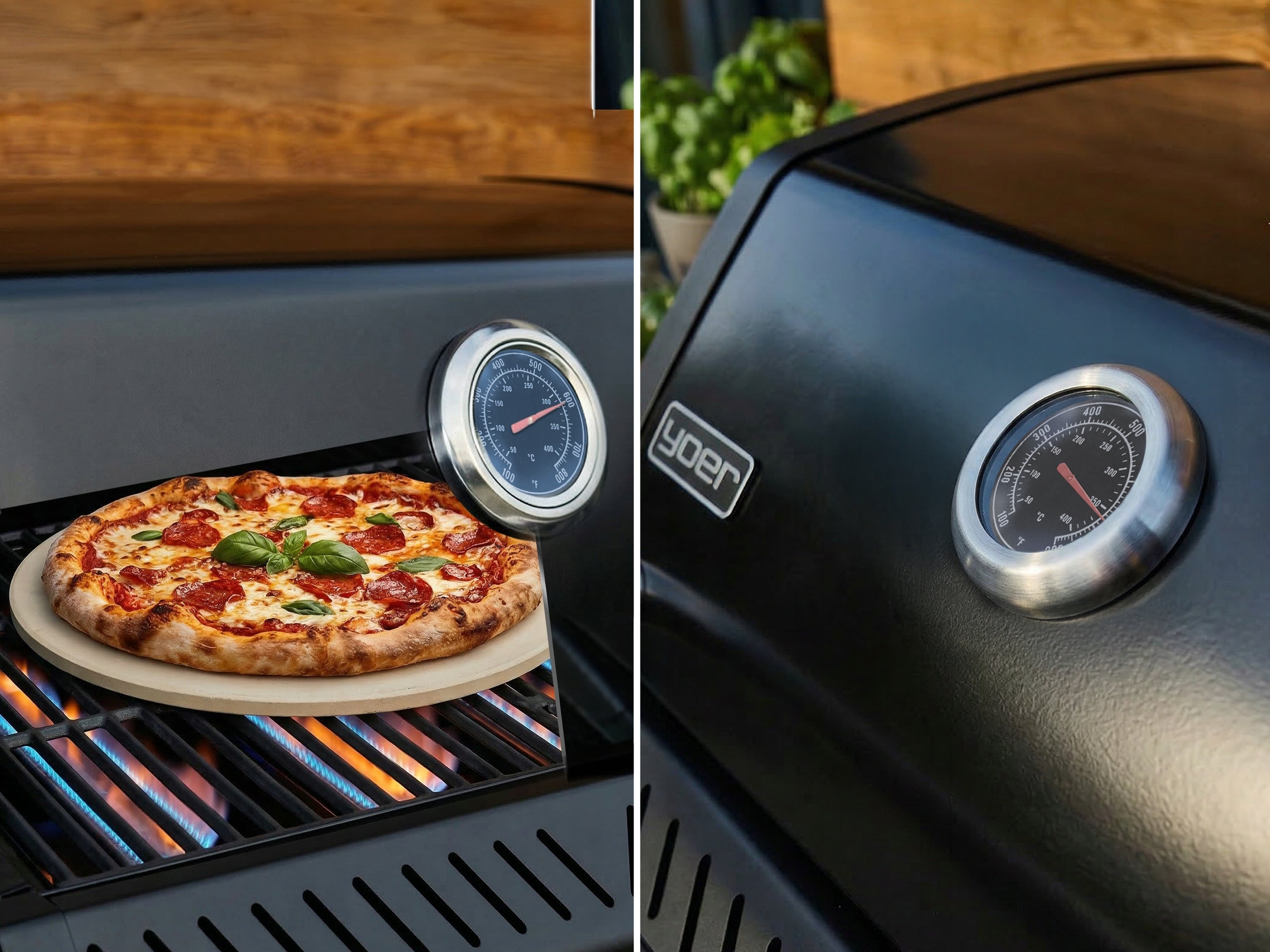 Gas Grill Garden CAST IRON Stainless Steel 3+2 Yoer 17,65 kW +Cabinet for Cylinder Grill width 133 cm