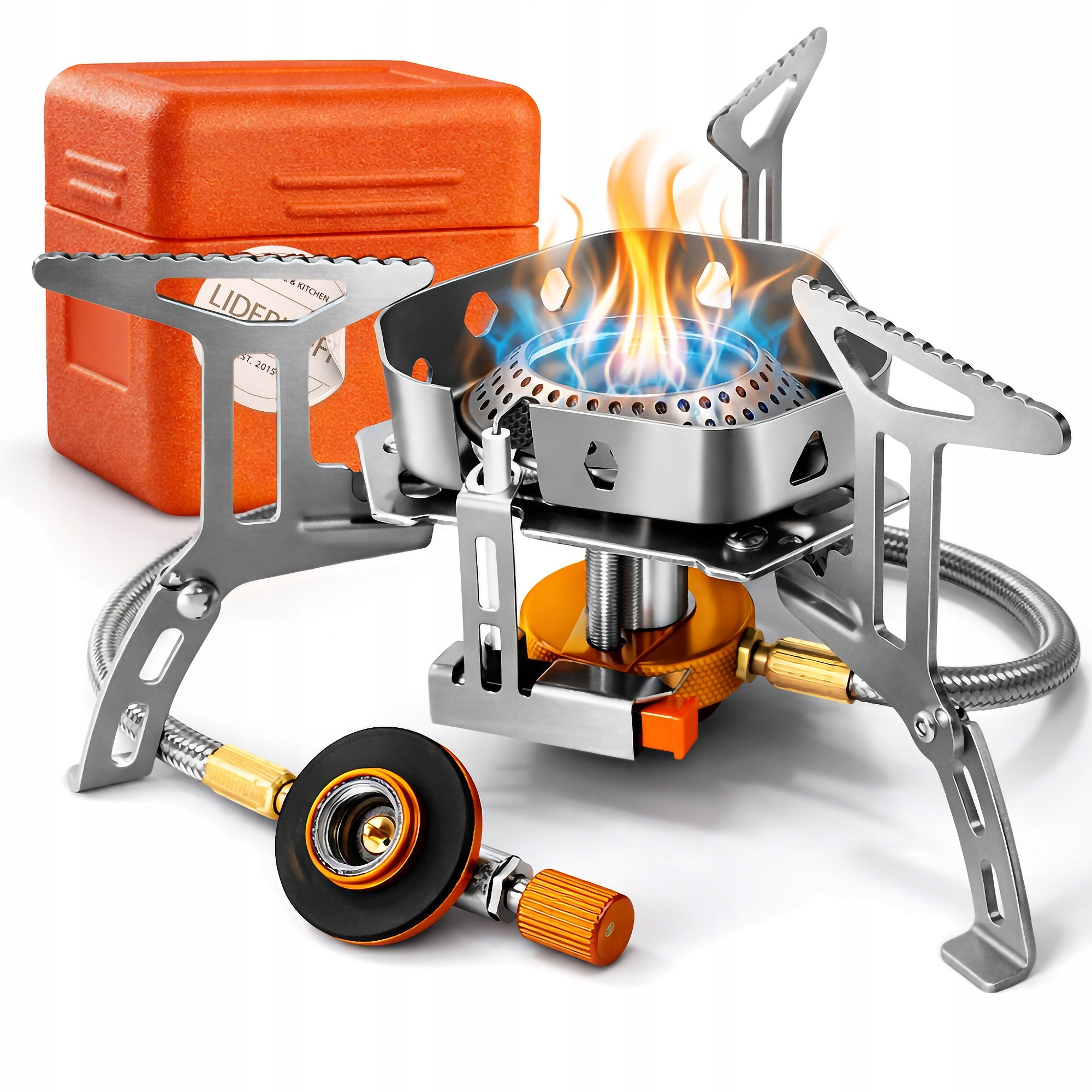 Gas Stove Tourist Field Folding Piezo Burner Compact Mini