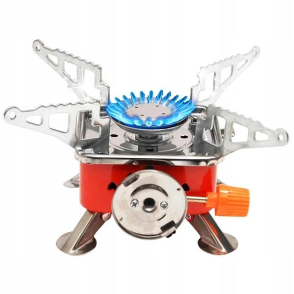 Gas Stove Tourist Field For Cartridges Portable Folding Burner Packaging status original