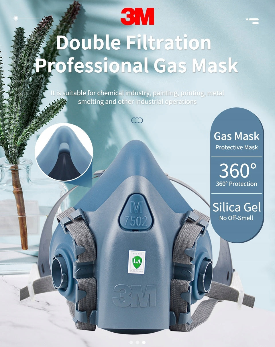 Gas paint mask 3M 7502 half-mass original Manufacturer code 3M7000104177