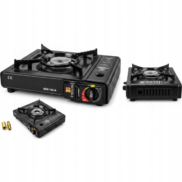 Gas tourist cooker 1-burner 2500 W with piezo-burner SUITCASE