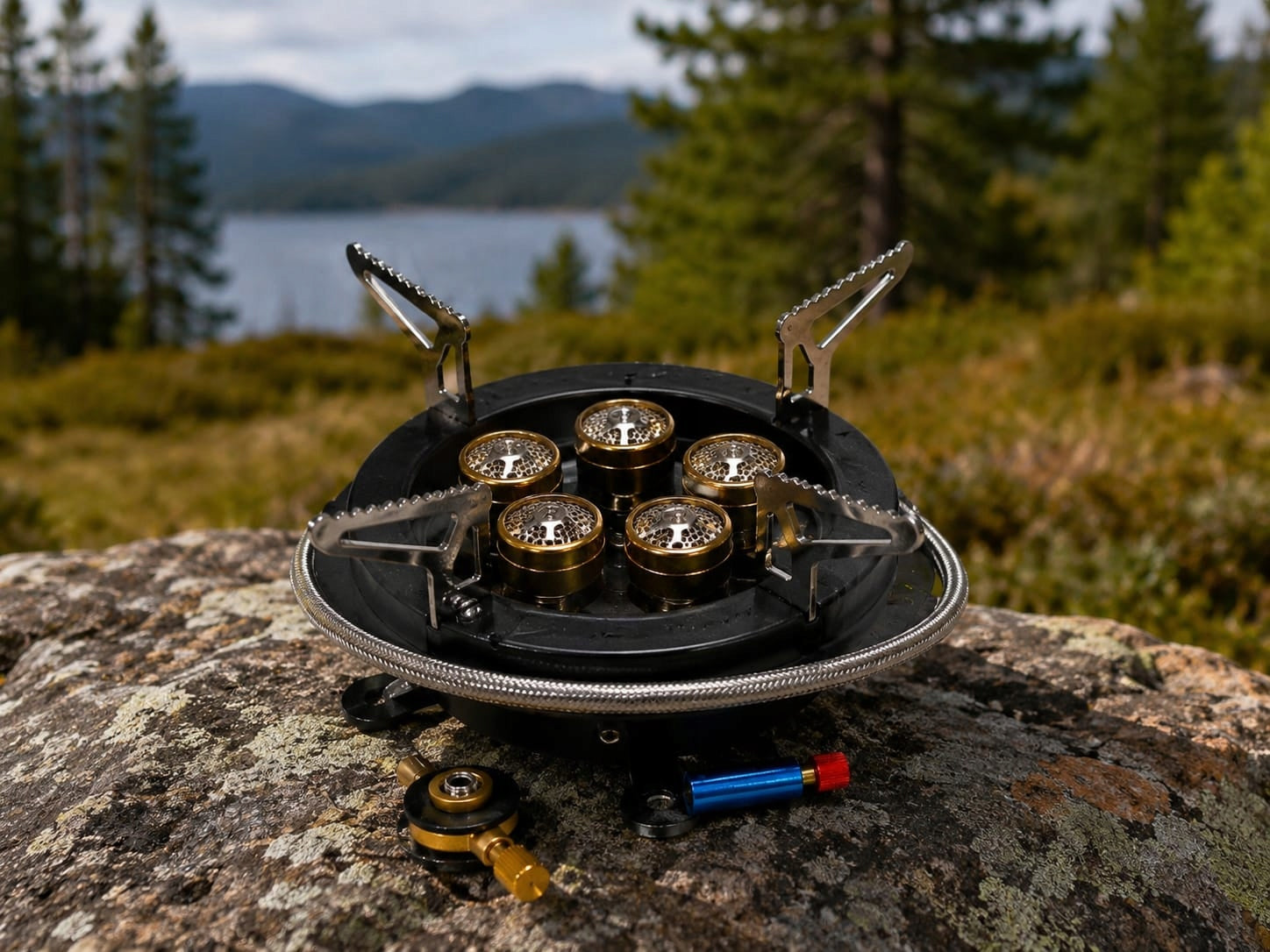 Gas tourist cooker MA-605 10800W | foldable | camping / survival Packaging status original