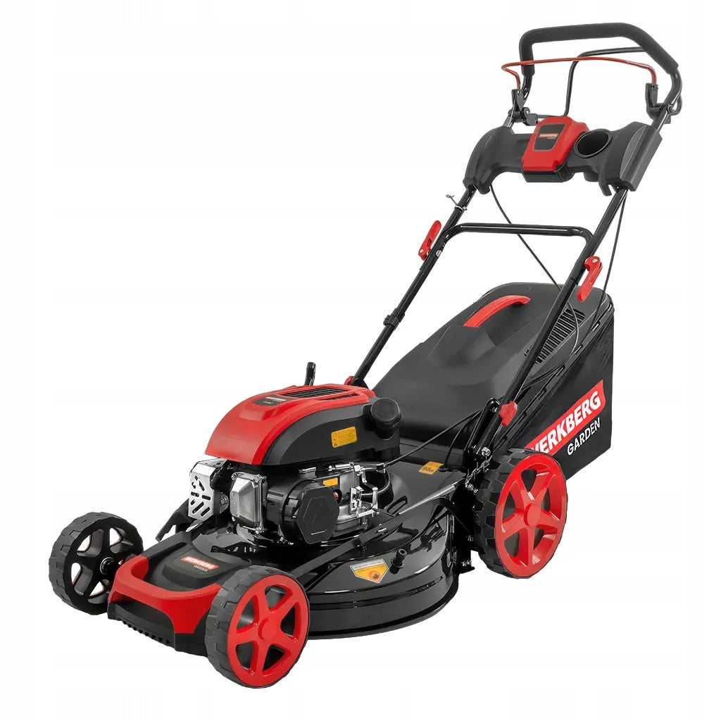 Gasoline Lawn Mower with Drive 196CC Engine 51cm POWERFUL 4-in-1 WERKBERG 60L Packaging status original